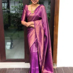 BerMondsey Ethnic Motifs Woven Design Zari Banarasi Saree-picture-26