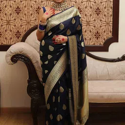 BerMondsey Woven Design Zari Banarasi Saree-picture-22