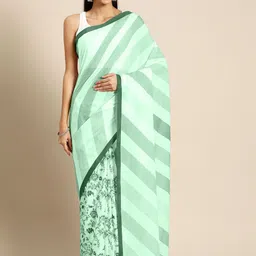 BUTA BUTI Floral Pure Cotton Half and Half Saree-picture-20