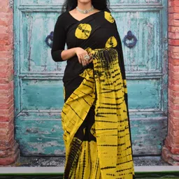 NIKHILAM Tie and Dye Pure Cotton Bandhani Saree-picture-19