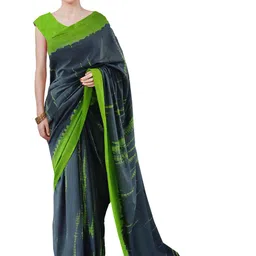 Sanganeri Print Tie and Dye Pure Cotton Block Print Saree-picture-13