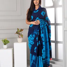 KIAARON Bandhani Pure Cotton Block Print Saree-picture-12