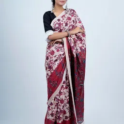 BUTA BUTI Floral Printed Pure Cotton Saree-picture-10