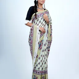 BUTA BUTI Floral Printed Pure Cotton Saree-picture-28