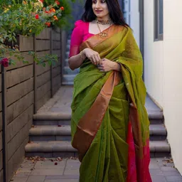 Rujave Ethnic Motifs Zari Kanjeevaram Saree-image-20