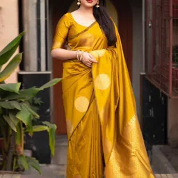 Rujave Women Woven Design Zari Kanjeevaram Saree-image-4