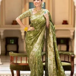 Rujave Ethnic Motifs ZariKanjeevaram Saree-image-17