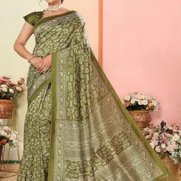 KALINI Kalamkari Printed Bagh Saree-picture-31