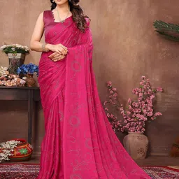 ODETTE Embellished Beads and Stones Saree image 1