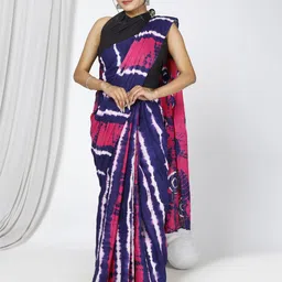 JAIPURI PRINT Bandhani Pure Cotton Bagru Saree-picture-10
