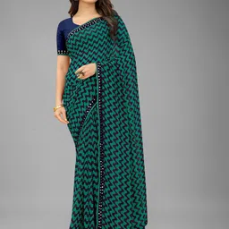 Flip The Style Sequinned Pure Georgette Leheriya Saree-picture-45