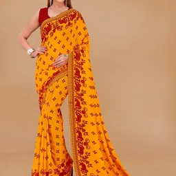 moda rapido ANAND SAREES Ethnic Motifs Printed Saree-picture-11