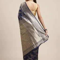 Royal Rajgharana Saree Ethnic Motifs Woven Design Zari Banarasi Sarees image 5