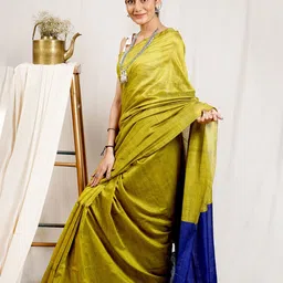 TEEJH Colourblocked Pure Cotton Saree image 2
