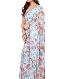 ROOP SUNDARI SAREES Floral Printed Pure Georgette Ready to Wear Saree image 4