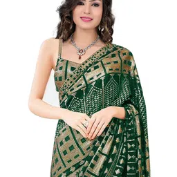 ODETTE Sequinned Embroidered Saree image 3