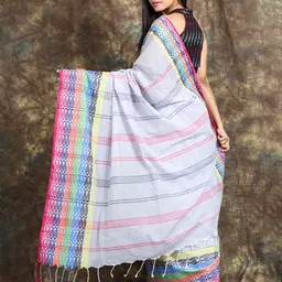 Charukriti Woven Design Printed Pure Cotton Saree image 4