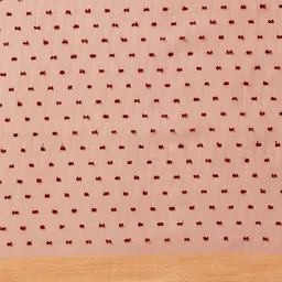 Saree mall Peach-Coloured & Red Dobby Weave Saree image 3