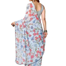 ROOP SUNDARI SAREES Floral Printed Pure Georgette Ready to Wear Saree image 5