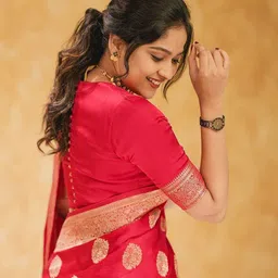 Aldwych Woven Design Ethnic Motifs Zari Banarasi Designer Saree image 4