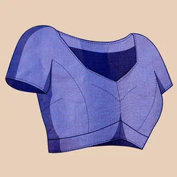 Mitera Orange & Blue Woven Design Zari Silk Blend Saree image 4