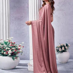 Mitera Embellished Beads and Stones Satin Saree image 4