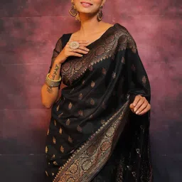 Rujave Ethnic Motifs Zari Art Silk Kanjeevaram Saree image 5