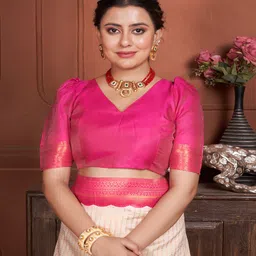 Anouk Woven Design Zari Kanjeevaram Saree image 5