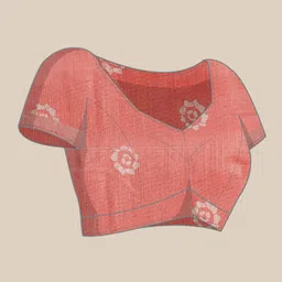 KALINI Batik Linen Blend Saree image 5