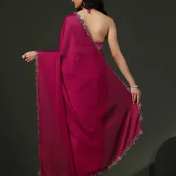 HERE&NOW Beads and Stones Embellished Saree image 5