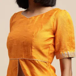 Mitera Embroidered Mirror Work Saree image 5