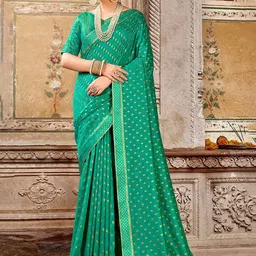 Saree mall Ethnic Motifs Woven Design Zari Saree image 1