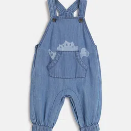 Chicco Infant Boys Printed Tapered Fit Cotton Dungarees-picture-38