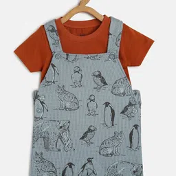 MINI KLUB Infant Boys Graphic Printed Dungaree-picture-32