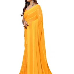 moda rapido ANAND SAREES Striped Satin Saree image 2
