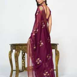 Sangria Woven Design Pure Chiffon Saree image 2