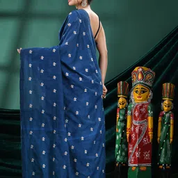 Angoshobha Floral Embroidered Saree image 3