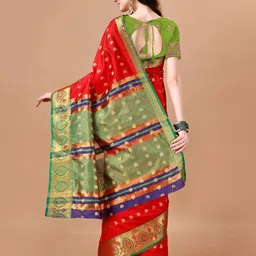 JUST FASHION Woven Design Zari Art Silk Banarasi Saree image 3