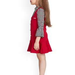 Peppermint Girls Shoulder Straps Corsage Detailed Pinafore Dress image 3
