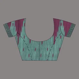 Charukriti Green & Purple Pure Cotton Saree image 5