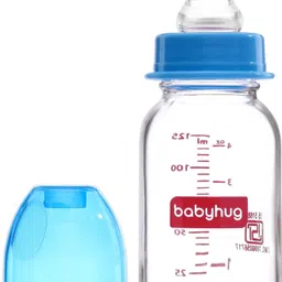 babyhug Glass Baby Feeding Bottle – BPA-Free, Leak-Proof & Safe - 125 ml image 4