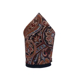 The Tie Hub Men Blue & Brown Printed Pocket Squares-picture-10