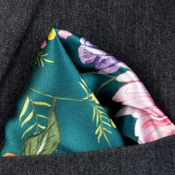 KOLOROBIA Men Floral Printed Pocket Squares image 2