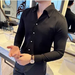 vishuket fashion Men Regular Fit Solid Spread Collar Casual Shirt-picture-41