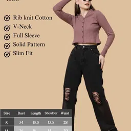 rigo Casual Regular Sleeves Solid Women Purple Top image 2