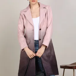 suede Solid Coat For Women-image-1