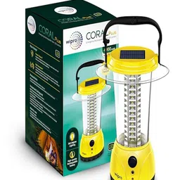 Wipro Yellow Acrylic Industrial Cylindrical Shaped Table Lamp image 1