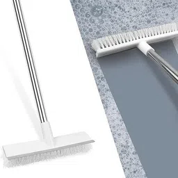 neexo Multipurpose Floor Cleaning Brush with Long Stainless Steel Handle Silicone Wet and Dry Brush image 4