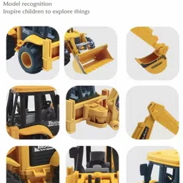 atri 2 in 1 Construction Trucks Rotate by 180 Degree JCB Toy Loader JCB Toy and Excavator Vehicle Engineering Toy for 3 Years and Above Age Toddlers ,High Speed Friction Excavator image 3