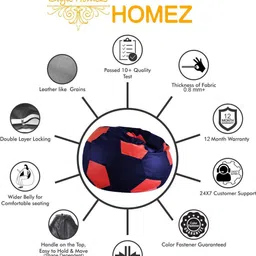 style homez XXL Football Body Fitter Bean Bag With Bean Filling image 3